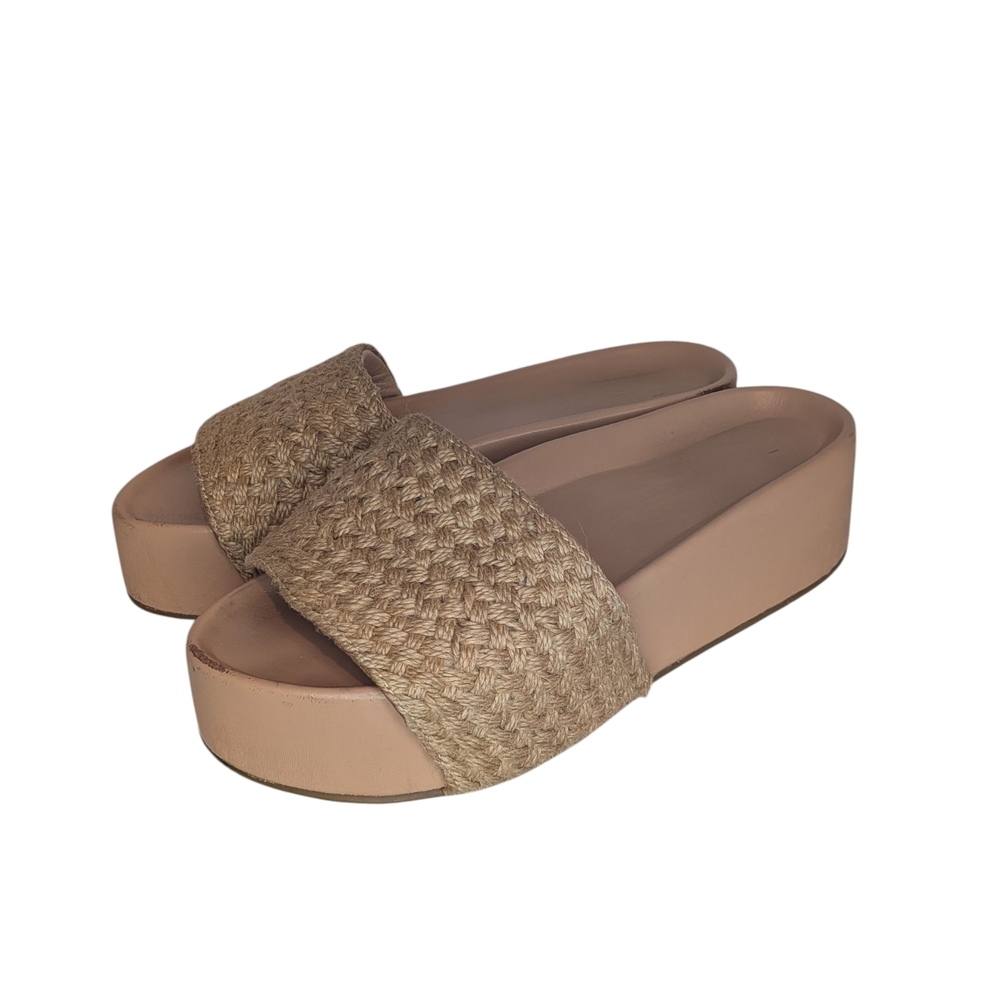 Women's Tan Slide Sandals